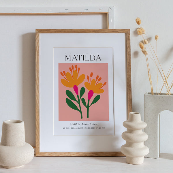 Baby Birth Flower Modern Minimalist
