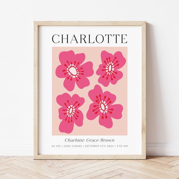 Baby Birth Flower Modern Minimalist