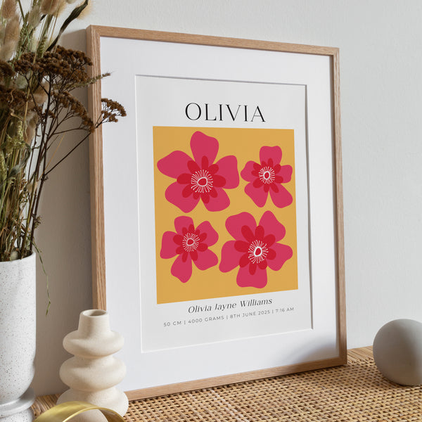 Baby Birth Flower Modern Minimalist