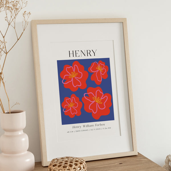 Baby Birth Flower Modern Minimalist