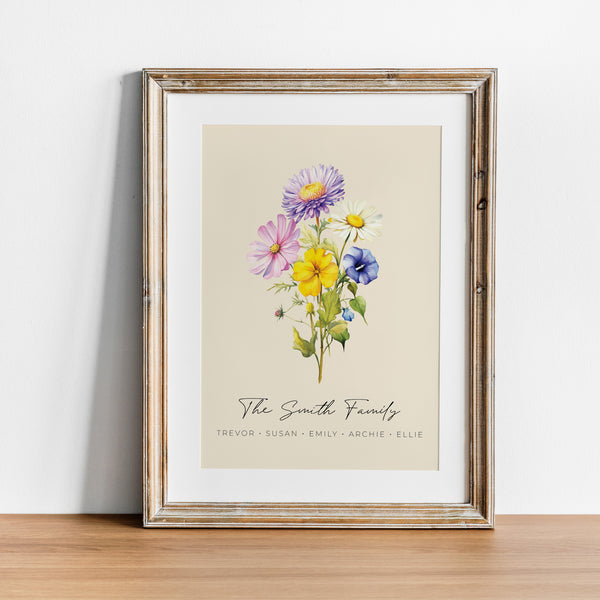 Birth Flower Botanical Bouquet