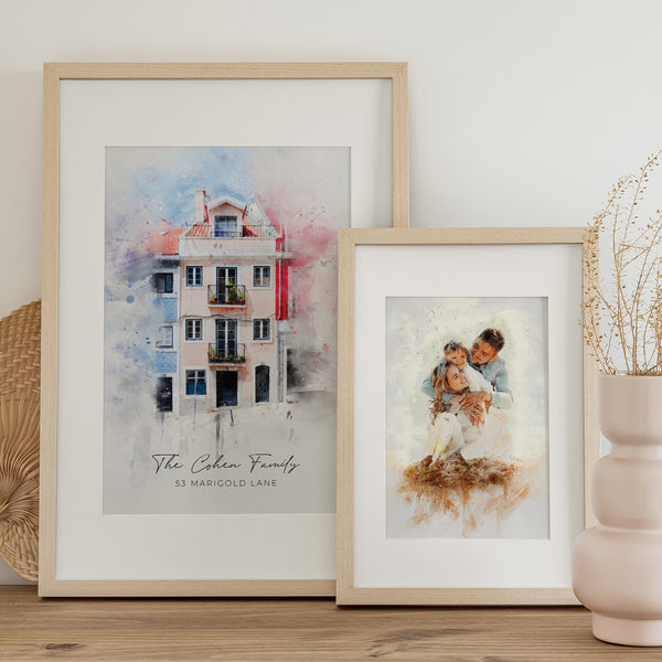 Watercolour House Portrait