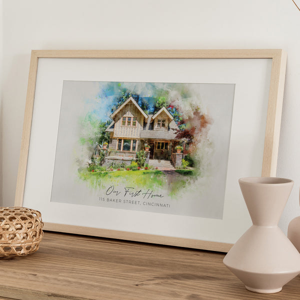 Watercolour House Portrait