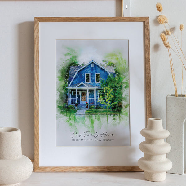 Watercolour House Portrait