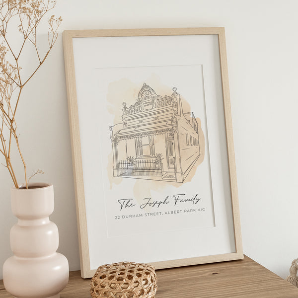 Custom Line Drawing - Houses & Buildings