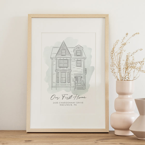 Custom Line Drawing - Houses & Buildings