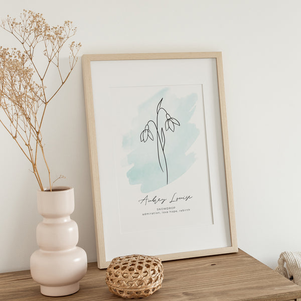 Birth Flower Line Art