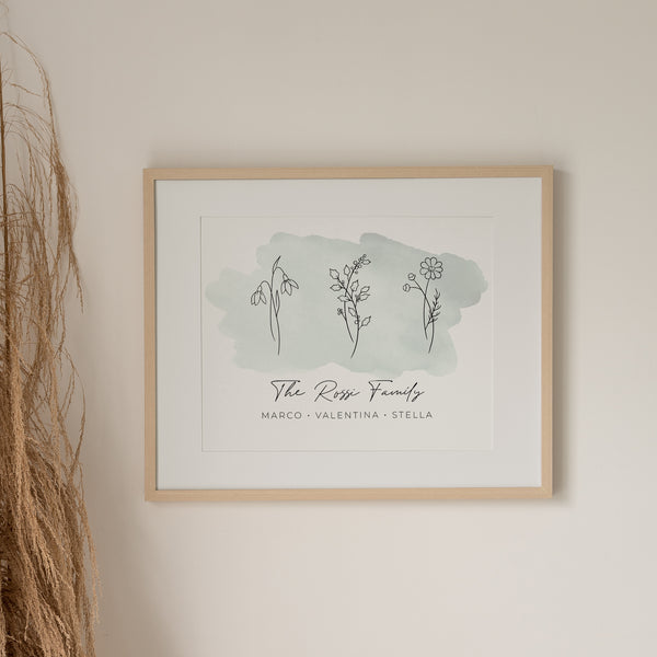 Birth Flower Line Art