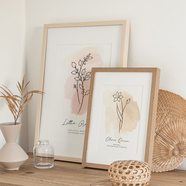 Birth Flower Line Art