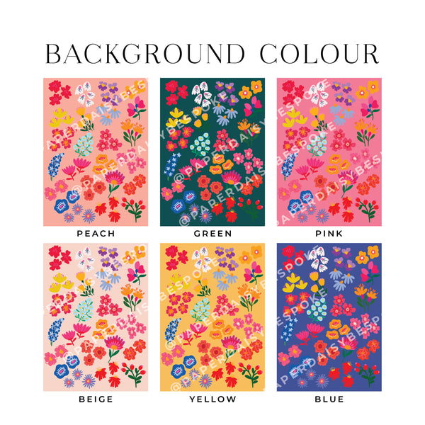 Birth Flower Modern Minimalist Landscape Names